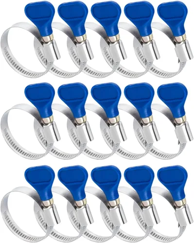 Miniatura 18 de POWERTEC 70247-P2 Abrazaderas de manguera de llave de 1-1/2 pulgadas, abrazaderas de manguera ajustables de acero inoxidable para recolección