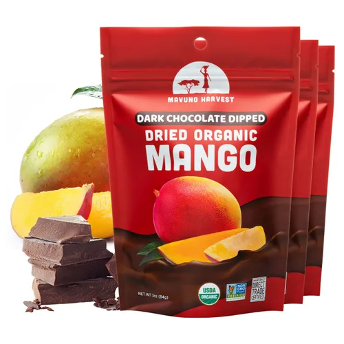 Miniatura 14 de Mavuno Harvest Coco Orgánico Cubierto de Chocolate - Coco Seco Orgánico Sumergido en Chocolate Negro - Sin OMG, Sin Conservantes, Comercio Justo