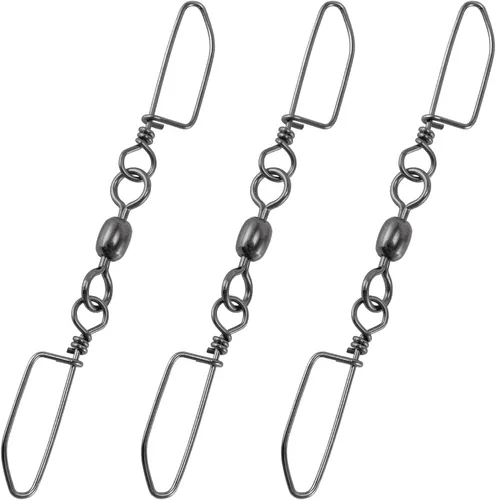 Alwonder Paquete de 30 giros de doble presión, clips de liberación de línea de tablero de arrastre, broches de acero inoxidable de alta resistencia