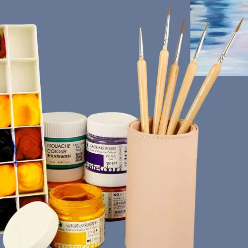 Miniatura 9 de Juego de 11 pinceles de pintura de detalles finos en miniatura, juego de pinceles para acrílico, acuarela, óleo, cara, uñas, pintura de modelo a