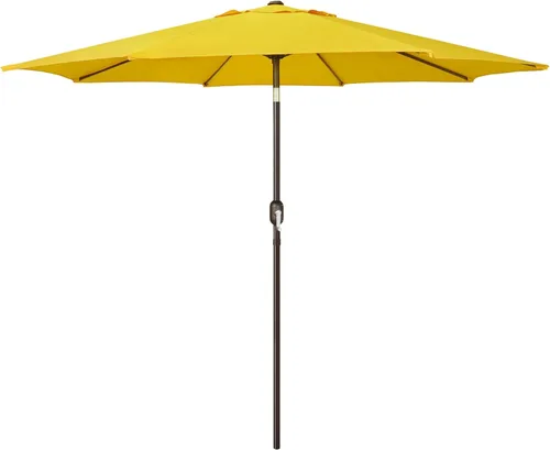 Miniatura 17 de Blissun - Sombrilla de aluminio para patio al aire libre de 9 pies, sombrilla de mesa para exteriores, sombrilla de jardín, sombrilla de mercado