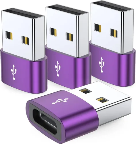 Miniatura 10 de JXMOX Adaptador USB C hembra a USB macho, paquete de 4, convertidor de cable de carga tipo C a USB A, compatible con iPhone 11, 12, 13, 14, 15, 16