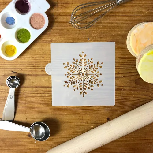 Miniatura 3 de Plantilla retro de galletas y manualidades de copo de nieve de Designer Stencils