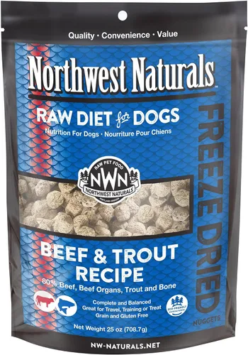 Miniatura 19 de Northwest Naturals Alimento liofilizado para perros de pescado blanco y salmón - Nuggets de tamaño bocado - Sin granos, alta en proteínas, dieta