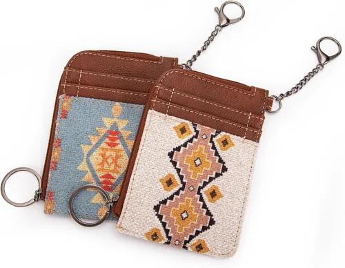 Miniatura 6 de Montana West Wrangler - Cartera para tarjetas de crédito azteca bohemia para mujer