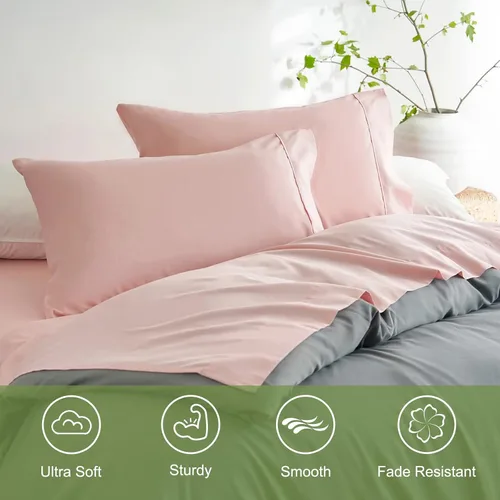 Miniatura 2 de Mohap - Juego de sábanas de microfibra cepillada, ropa de cama suave de lujo, resistente a la decoloración