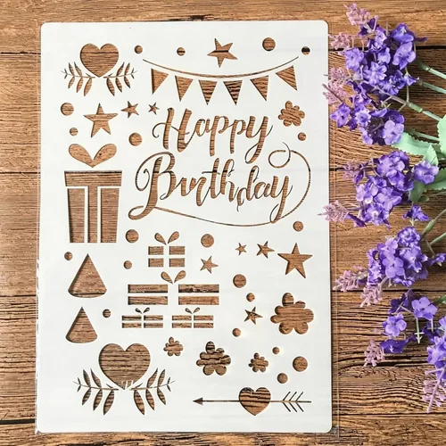 Miniatura 7 de TIAMECH Plantilla de cámara 3D reutilizable A4 para pintar, plantilla de capas de cámara digital de mandala, arte de pared de bricolaje, muebles