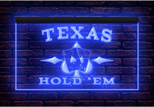 Miniatura 9 de 230097 Texas Hold'em Poker Casino Game Room Man Cave Display LED Light Letrero de neón (12 x 8 pulgadas, 16 colores por control remoto)
