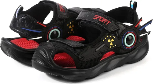 Miniatura 9 de Closed Toe Sandals for Boys and Girls for Active Play and Activities Adjustable Hook and Loop Straps, Breathable Mesh Upper, Comfortable and Thick