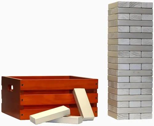 Miniatura 19 de Tailgating Pros Maderas gigantes de primera calidad con caja manchada: ¡elige los colores de tu equipo! Juego gigante para patio al aire libre