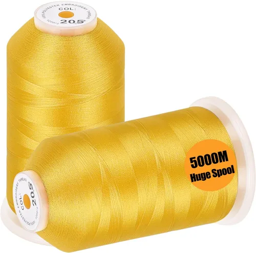 Miniatura 13 de New brothread - 2 bobinas enormes de 5000 m cada una de hilo de poliéster para máquina de bordar 40WT para máquinas comerciales y domésticas