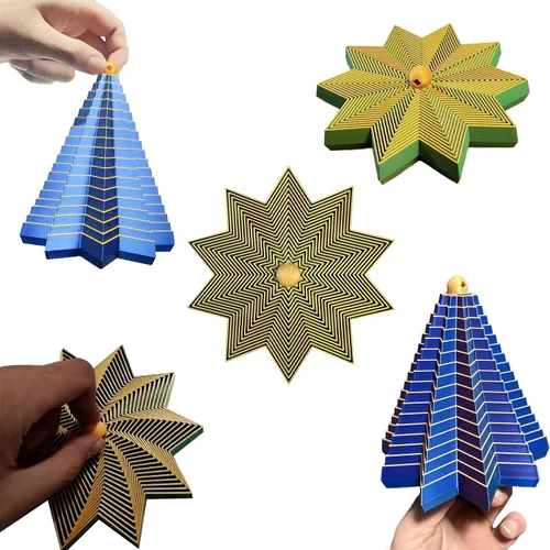 Miniatura 6 de Juguete fractal de copo de nieve, juguete de escritorio ejecutivo impreso en 3D, perfecto para aliviar el estrés, la irritabilidad y la relajación
