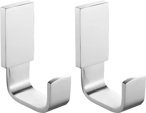 Miniatura 19 de BESy Ganchos individuales para toallas para baño, cocina, garaje, estilo cuadrado, ganchos para bata y sombrero, montaje en pared con tornillos