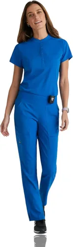 Miniatura 4 de BARCO Grey's Anatomy Spandex Stretch Direct - Camiseta médica para mujer, cuello a presión