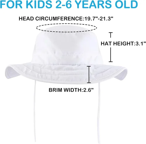 Miniatura 121 de Connectyle Sombrero de sol para niños y niñas, sombrero de pescador de ala ancha UPF 50+, sombrero de protección solar, sombrero transpirable