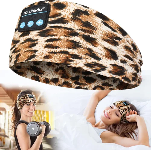 Miniatura 10 de LC-dolida Auriculares para Dormir Bluetooth Diadema Musical Diadema Banda Inalámbrica Diadema Auriculares con Altavoces Estéreo HD Delgados