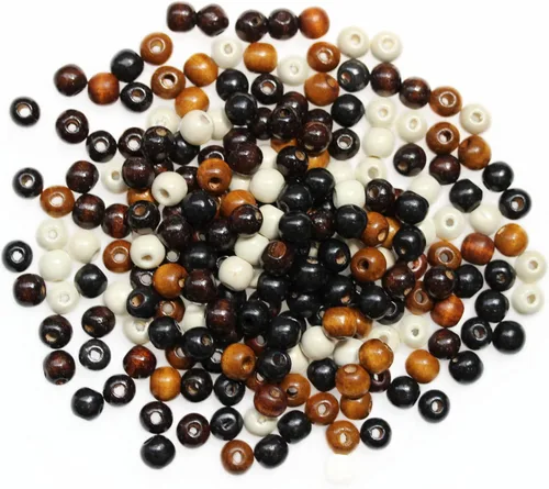 Miniatura 13 de 200 piezas de cuentas de madera natural con agujero grande, BetterJonny - 20 mm de cuentas rondelle redondas de madera sueltas, cuentas de madera