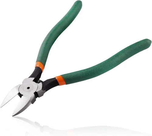 Miniatura 9 de Alicates de corte lateral de 5 pulgadas, cortadores diagonales, alicates de corte diagonal con resorte para cortar electrónica, cables suaves