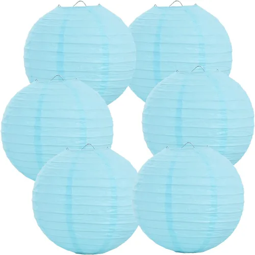 Miniatura 28 de BEISHIDA Faroles de Papel Blancos de 12 Pulgadas Decorativos Chinos/Japoneses Colgantes Redondos de Papel Lámparas para Cumpleaños, Bodas, Navidad