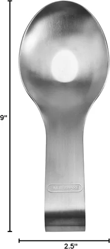 Miniatura 3 de Farberware - Soporte para cuchara de acero inoxidable para estufa y encimera de cocina, tamaño grande se adapta a la mayoría de cucharas de cocina