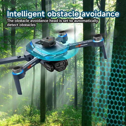 Miniatura 7 de AXNEN Mini dron con cámara HD, FPV RC Drone con pantalla en control remoto, motores sin escobillas, 2 baterías, funda de transporte, cuadricóptero