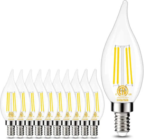 Miniatura 8 de GOLSPARK E12 LED Bulb Dimmable 60 Watt Equivalent 10 Pack, 2700K Warm White Type B E12 Candelabra LED Light Bulbs, B11 Candle LED Chandelier Light