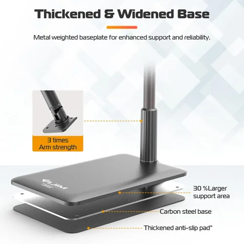 Miniatura 5 de VIJIM Soporte de piso para tableta, soporte de teléfono para grabación, soporte ajustable para teléfono celular y tableta para piso, compatible