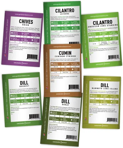 Miniatura 5 de Paquete Variado de 35 Semillas de Hierbas Medicinales y Culinarias – Kit de Jardín Heirloom Sin OMG para Cultivo en Interiores, Exteriores