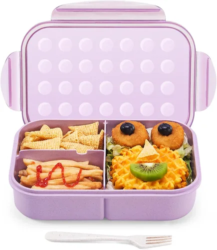 Miniatura 16 de MISS BIG® Lonchera Bento para adultos, fiambrera, a prueba de fugas, sin BPA y sin tintes químicos, para lavavajillas y microondas