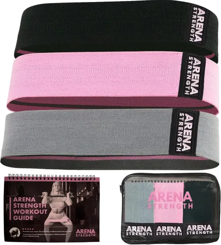 Arena Strength Bandas de tela para glúteos - Bandas de ejercicio de tela para piernas y glúteos | Bandas de resistencia de tela | Bandas de
