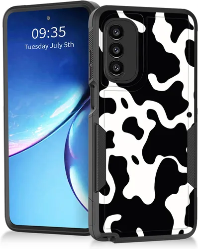 Miniatura 20 de Para Moto G Power 2022 – Funda protectora resistente de doble capa de policarbonato duro híbrido de goma suave a prueba de golpes – Ciervo