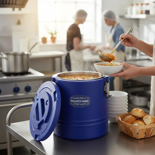 Miniatura 2 de 15.9QT Contenedor de sopa aislado de 4 galones, calentador de alimentos comercial para alimentos calientes y fríos, caja caliente para catering