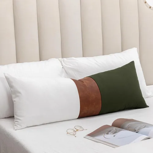 Miniatura 17 de Juego de 2 fundas de almohada negras y marrones de 18 x 18 pulgadas, fundas de almohadas modernas con rayas estilo granja para sofá, sala de estar