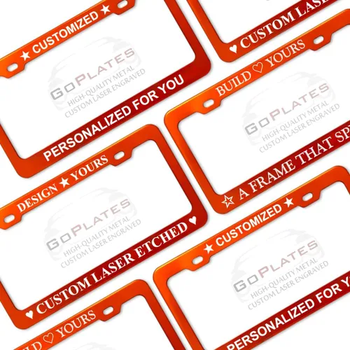 Miniatura 3 de Marco para placa de matrícula personalizado, grabado a láser, Rosado