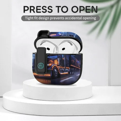 Miniatura 8 de Truck Thunder - Funda divertida compatible con AirPods 4 con bloqueo automático