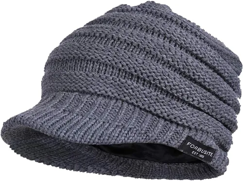 Miniatura 5 de FORBUSITE Gorro de punto cálido para mujer con diseño de cola de caballo para coleta, gorro B085