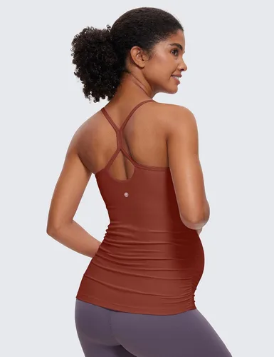 Miniatura 2 de CRZ YOGA Butterluxe - Camiseta sin mangas de maternidad con espalda en Y para mujer, fruncida, básica, sin mangas, atlética, para yoga