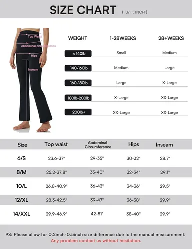 Miniatura 2 de POSHDIVAH Pantalones de yoga de maternidad para mujer, para trabajo, descanso, elásticos, corte de bota, pantalones acampanados para embarazo