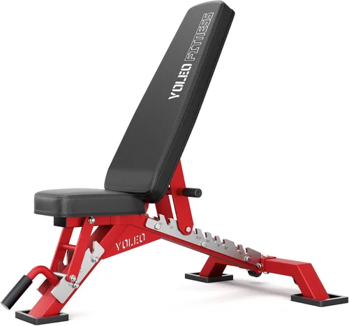 YOLEO Banco de pesas ajustable comercial de 2315 libras con certificado ASTM, 80% premontado, banco de entrenamiento resistente para gimnasio en