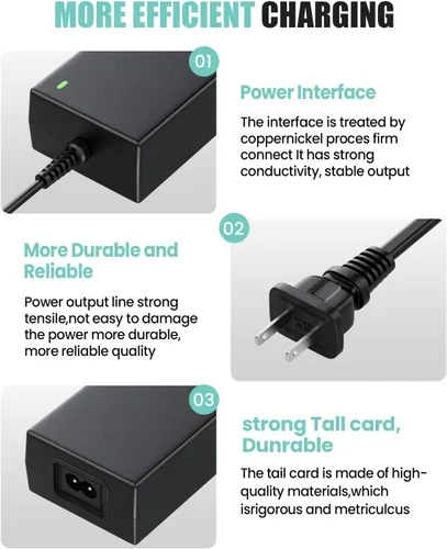 Miniatura 2 de 12V 5A Power Cord Compatible with Sceptre EC Series 35" 32" 30" 27" 24" 22" 20" 19" 15" E248W E225W E205W E275W C325W Screen LED Supply Adapter