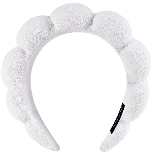 Miniatura 28 de AOENJIE Diademas de spa para lavar la cara o maquillaje, diademas de burbuja de esponja para el cuidado de la piel, diadema de tela de rizo