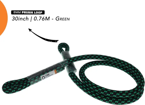 Miniatura 5 de GM CLIMBING 8mm (5/16") Prusik Swen Ojo a Ojo Precosido 30 pulgadas / 45 pulgadas Naranja-45 pulgadas