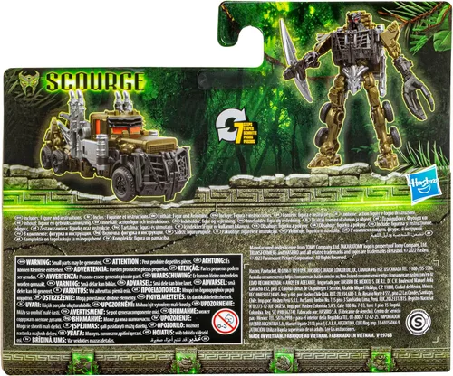 Miniatura 3 de Transformers Toys Rise of The Beasts Movie Beast Alliance Battle Changers Scourge Figura de acción, para edades de 6 años en adelante, 4.5 pulgadas