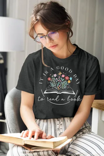 Miniatura 6 de Camiseta de manga corta para mujer, con gráficos, para profesores, amantes de los libros, camiseta casual de manga corta
