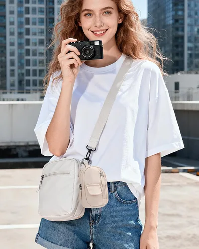 Miniatura 7 de SQERO Funda suave para cámara digital KODAK PIXPRO FZ55/FZ45/CAMKORY DC403 FHD 1080P, bolsa para cámara de viaje, bolsa de transporte pequeña