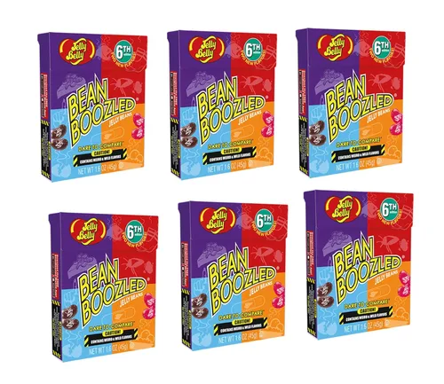BeanBoozled 6ª edición Jelly Beans - Caja de 1.6 oz - Paquete de 6