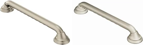 Moen barras de agarre de ducha de seguridad para baño de 16 y 24 pulgadas con diseño moderno, níquel cepillado
