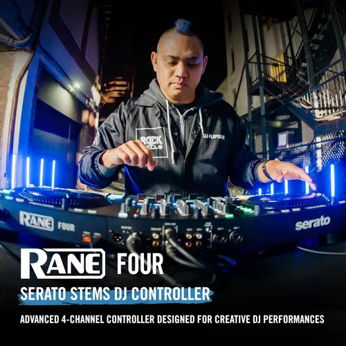 Miniatura 8 de Controlador DJ Rane FOUR Stems con 4 Decks, Ruedas Jog de 8.5" con Pantallas, Mezclador con FX Interno, Serato DJ Pro y Pitch 'n Time Incluidos