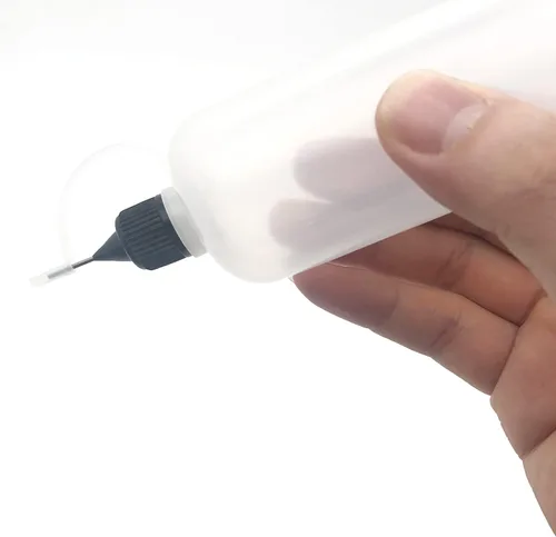 Miniatura 6 de 12 botellas aplicadoras de punta de precisión, botella de punta de aguja de 4 onzas, con 2 embudos para manualidades de papel, tapas multicolor