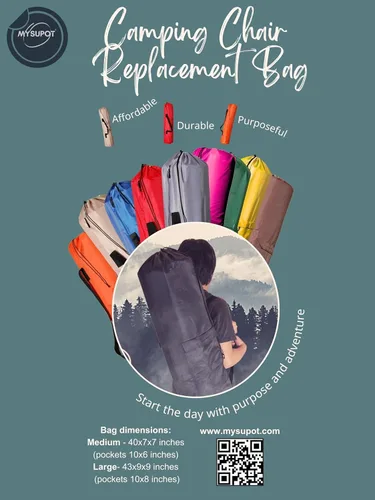 Miniatura 8 de Bolsa de repuesto para silla de camping plegable, silla de campamento portátil, hamaca, esterilla de yoga, paraguas, tiendas de campaña, trípodes